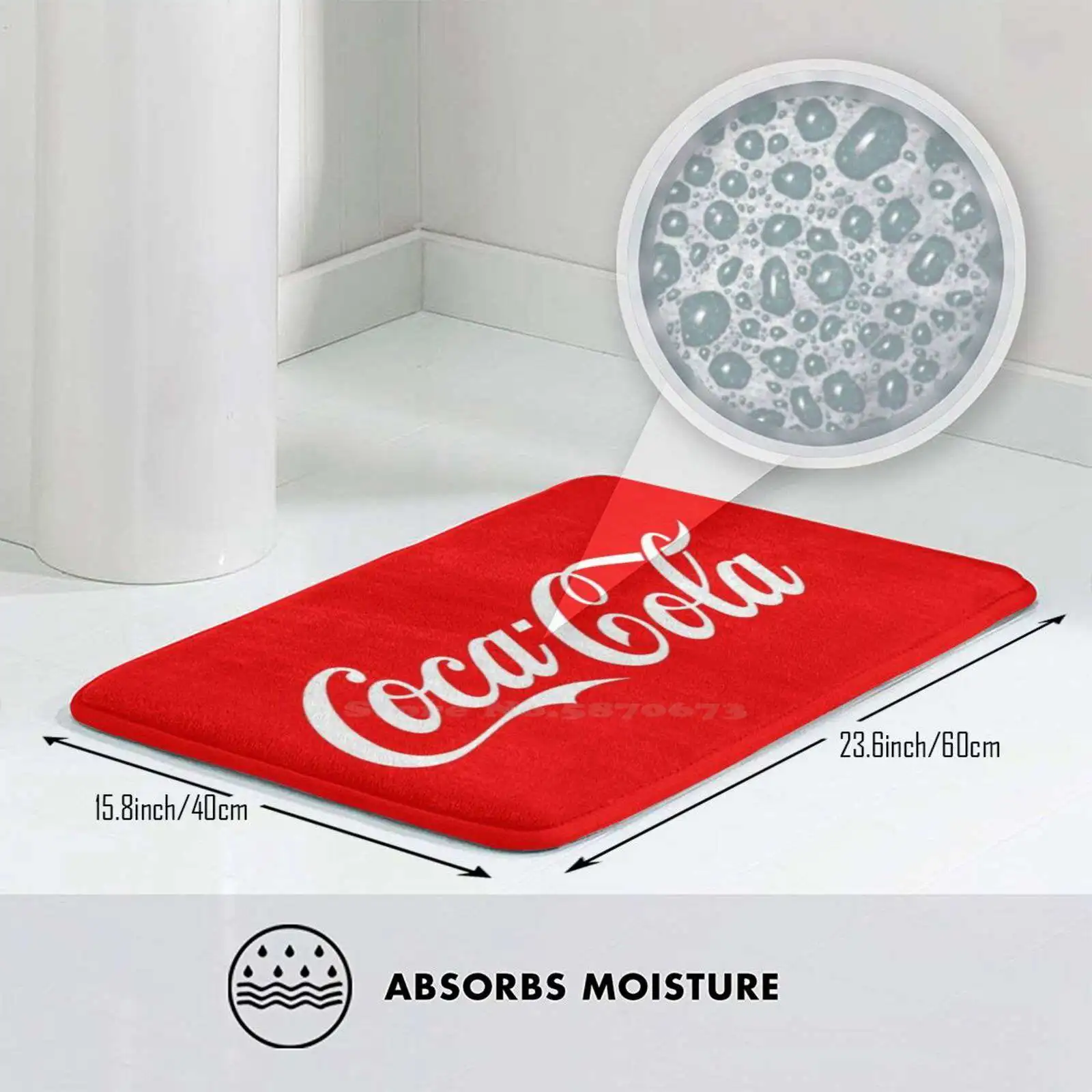 Красный 3D мягкий нескользящий коврик подушка диетический Кокс кока-кола напитки