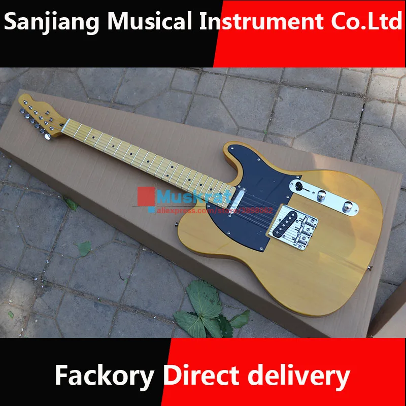 Высококачественная электрическая гитара стиль TL корпус из липы с кленовым