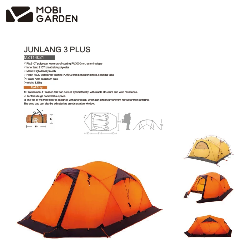 MobiGarden JUNLANG 3 Plus Зимняя юбка Человек Палатка зимняя природа поход использование