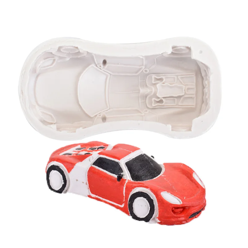 

3D Sports Car Shape Silicone Mold Fondant Epoxy Ornaments Soap Mould For Pastry Cake Decorating Kitchen Accessories Tool