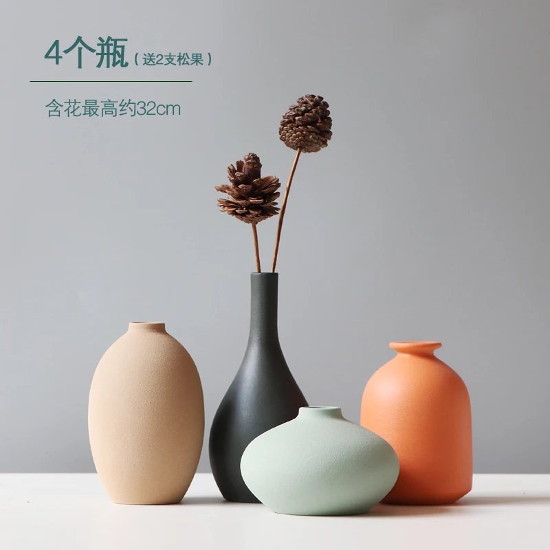 

Home Vintage Vase Decoration Design Ceramic Living Room Decoration Accessories Vase Ornaments Adornos Para Casa Home Decor