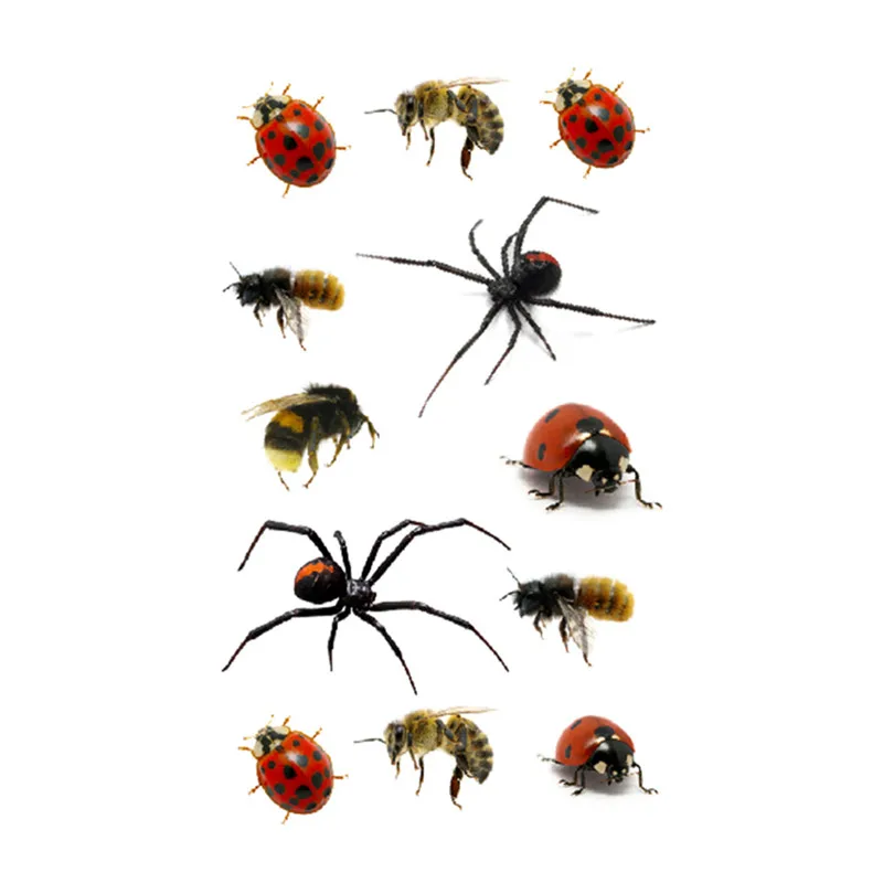 Насекомое божья коровка Временные татуировки наклейки Водонепроницаемый