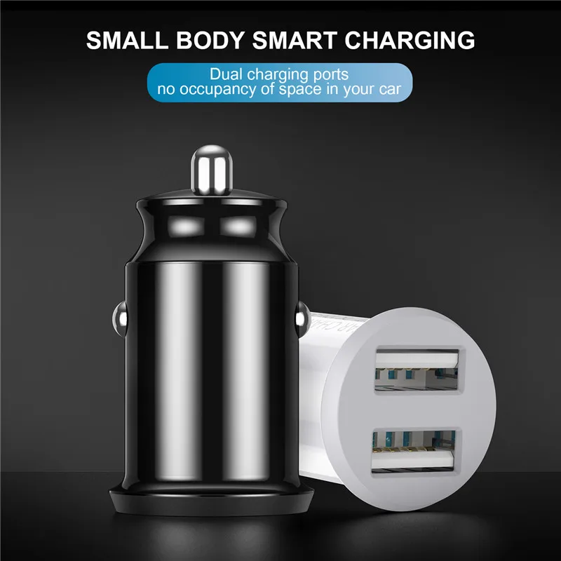 Автомобильное зарядное устройство TKEY 4.8A с двумя USB портами быстрое QC3.0