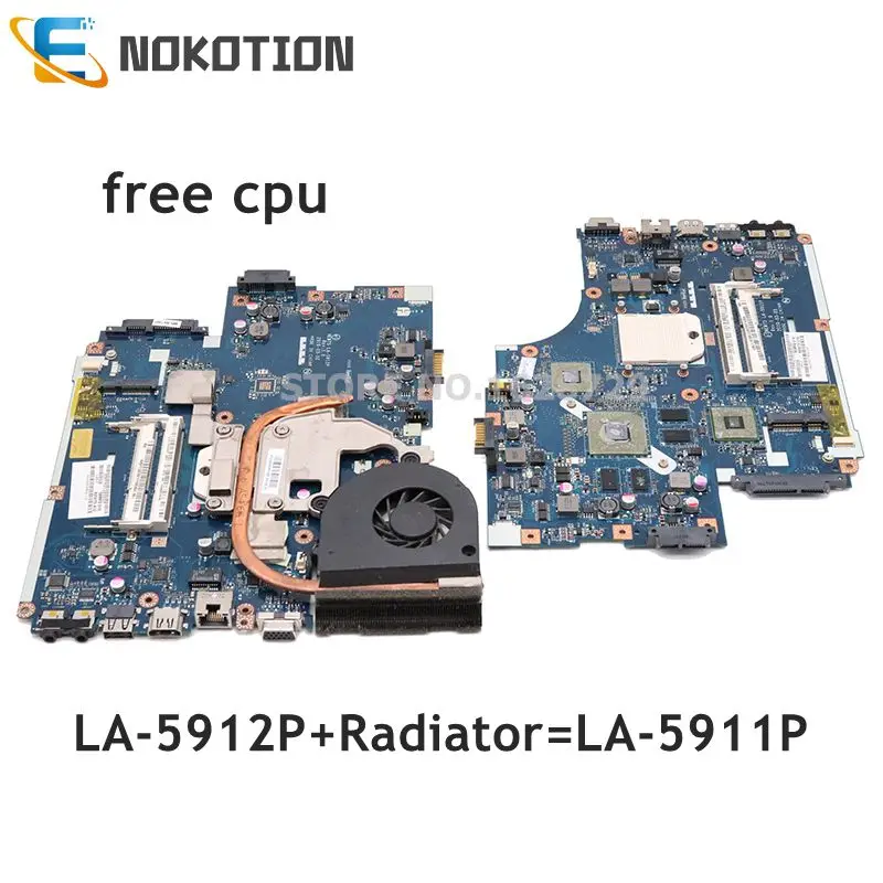 Материнская плата NOKOTION MBPTQ02001 MBNA102001 для ПК Acer aspire 5551 5552 5551G 5552G совместима с
