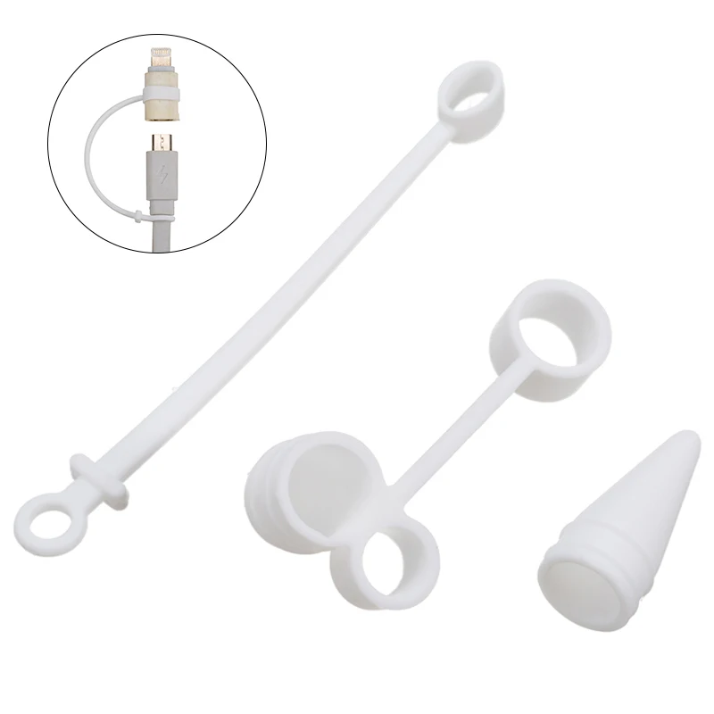 

Для Apple Stylus сенсорный карандаш крышка Держатель перо защитный чехол с кабелем Lightning защита от потери