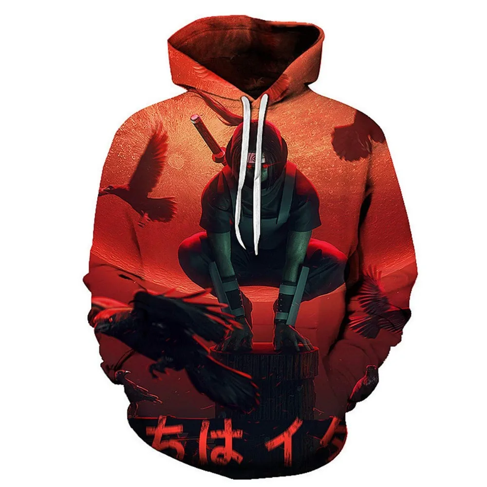 

New Harajuku Anime Nine Tail Hoodie 3D Printing Pullover Sweatshirt Hip Hop Long Sleeve Japanese Street Casual Clothing Large Si