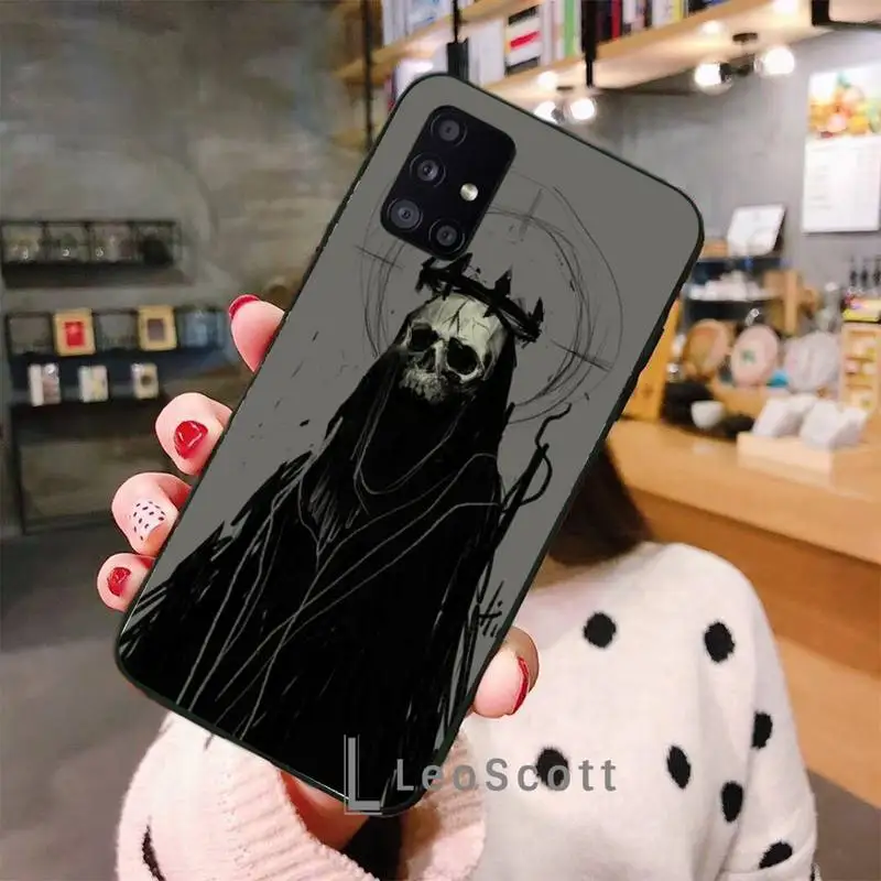 

Skeleton Horror pattern art Phone Case For Samsung A32 A51 A52 A71 A50 A12 A21S S10 S20 S21 Plus Fe Ultra