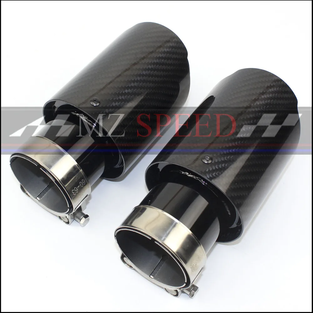 Автомобильная Глянцевая выхлопная система из углеродного волокна глушитель