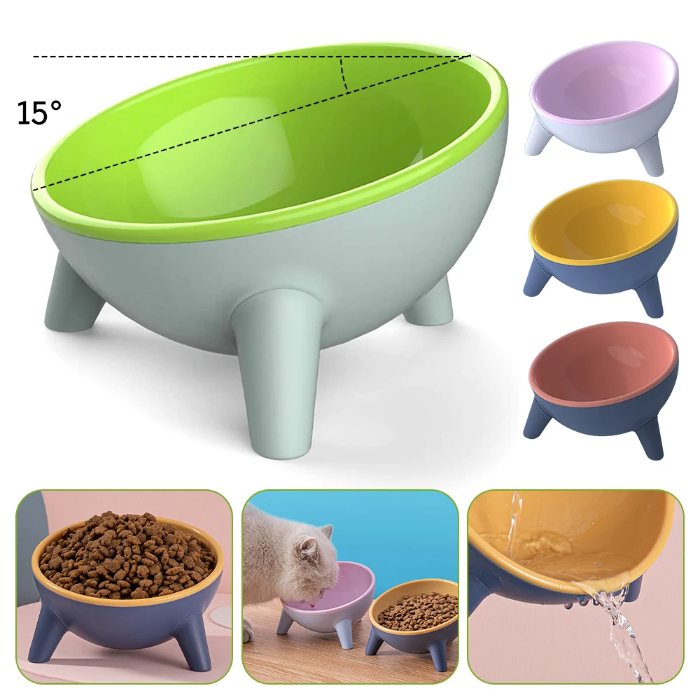 

Pet Dog Cat Slow Feed Bowl Drinking Small Dog Protection Bowl Tilt Pet Bowl With Stand Feeding Pet Bowls For Dogs Feeders