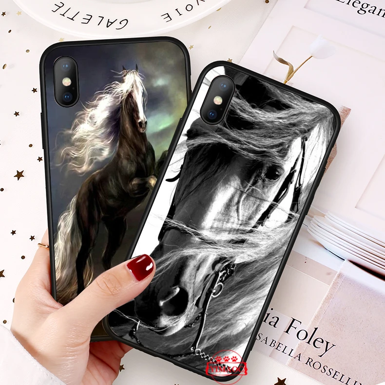 Бегущие лошади Diy силиконовый мягкий чехол для iPhone 5 5S 6 6S 7 8 11 Pro Plus X XR XS Max |