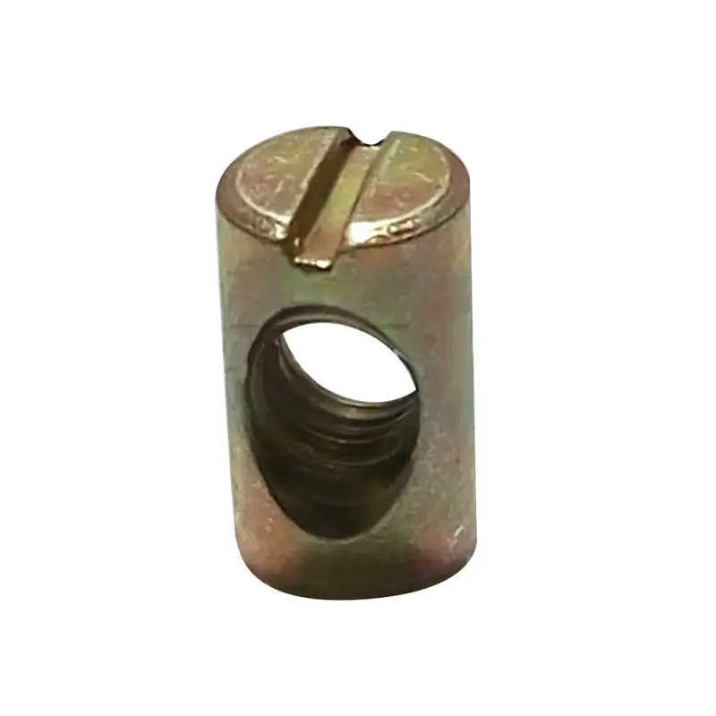 

Hot 10Pcs/set M6/ Furniture Cross Hole Nut Carbon Steel Nut Bed Bolt Nut Barrel Nut Furniture Accessories Tools Parts