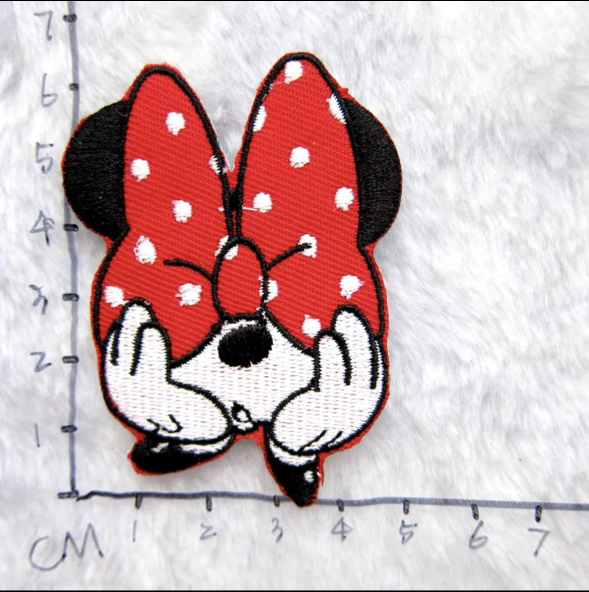 Disney Mickey Baby bow Minnie Embroidery Patches Children For Clothing Shirt Pants Bag Shirt DIY Decoration Gift Apparel Sewing