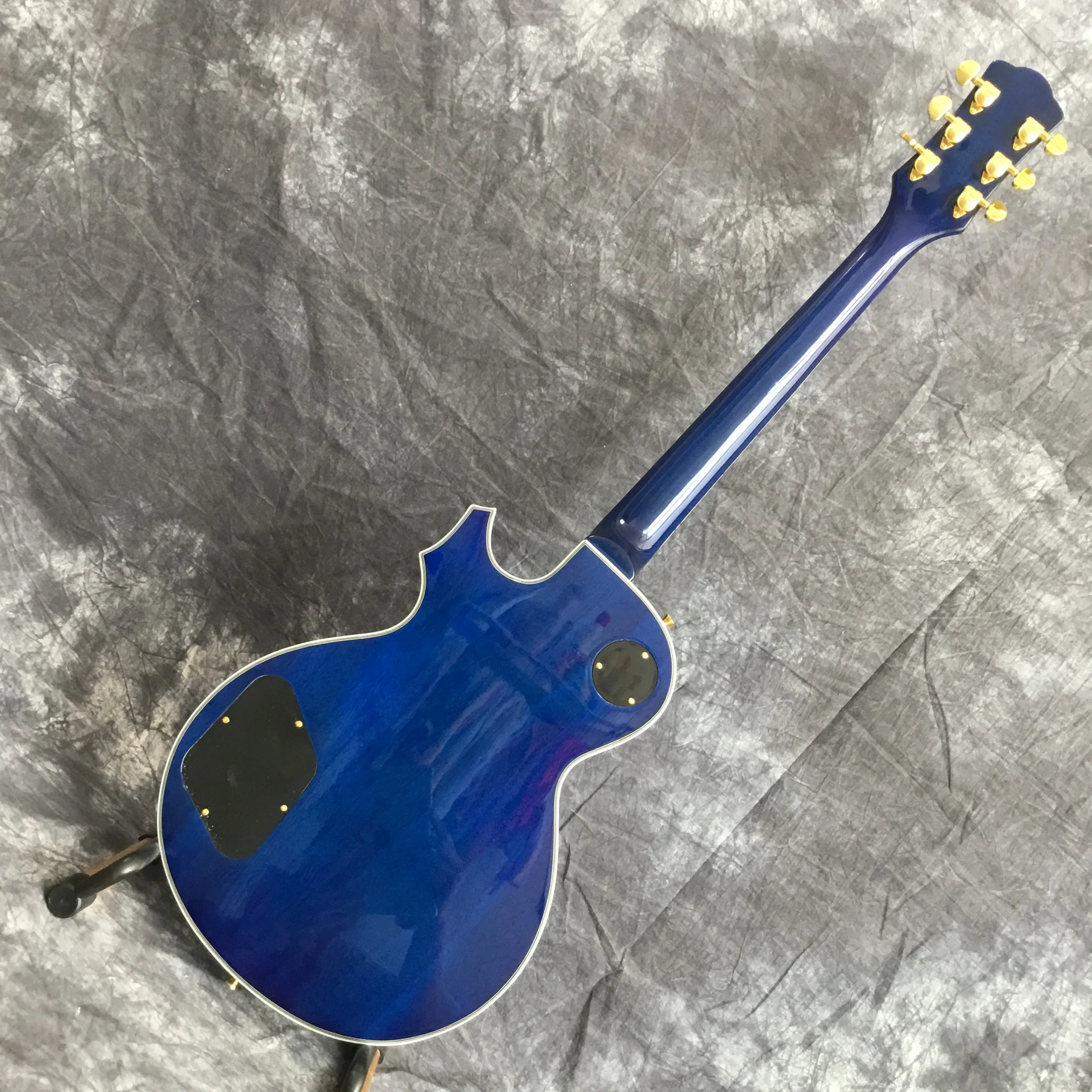 Новая электрическая гитара blue Tiger Flame top золотые аксессуары. Высококачественные 6
