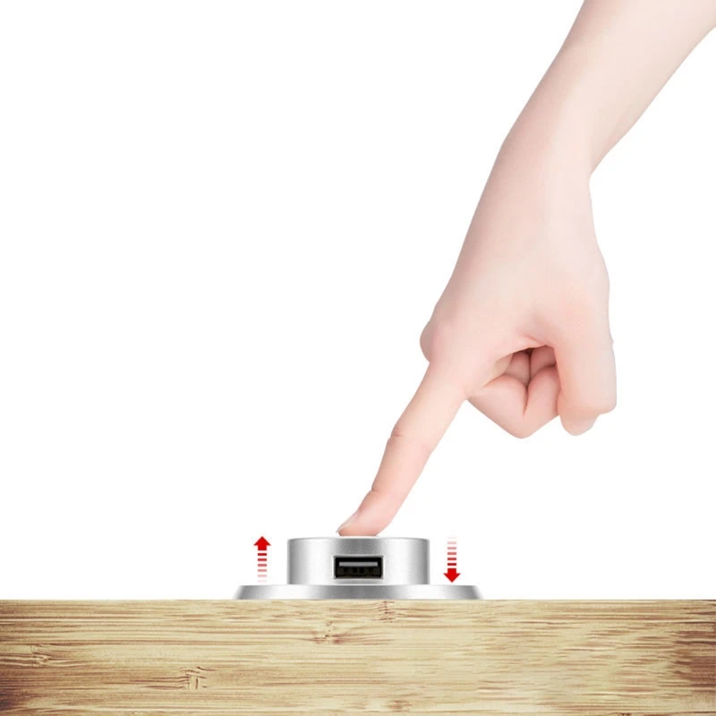 Настольное встраиваемое Зарядное устройство USB подъемный скрытый удлинитель для