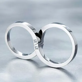 

New model infinity HAND WORK DOUBLE WEDDING RING