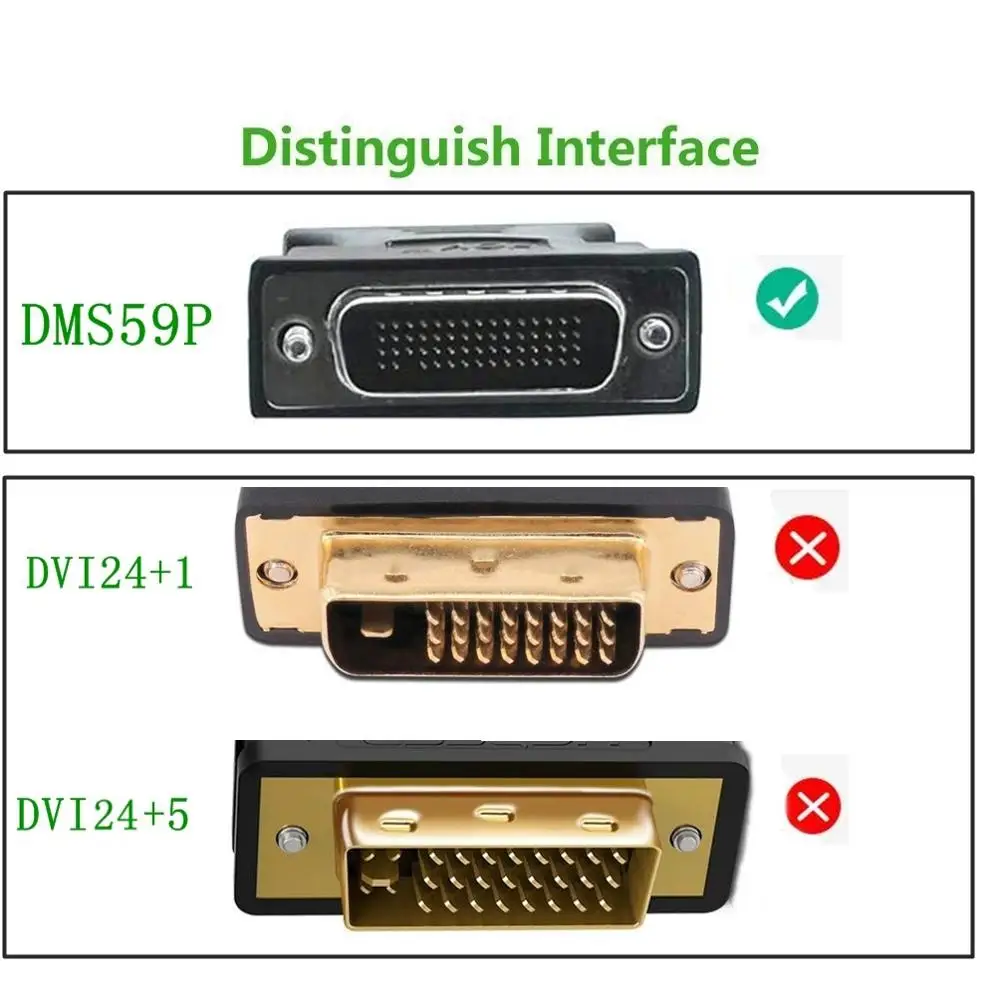 Компьютерная графическая карта DMS 59PIN для vga/dvi Женская линия преобразования одна точка два двойной экран DVI/VGA порт дисплея