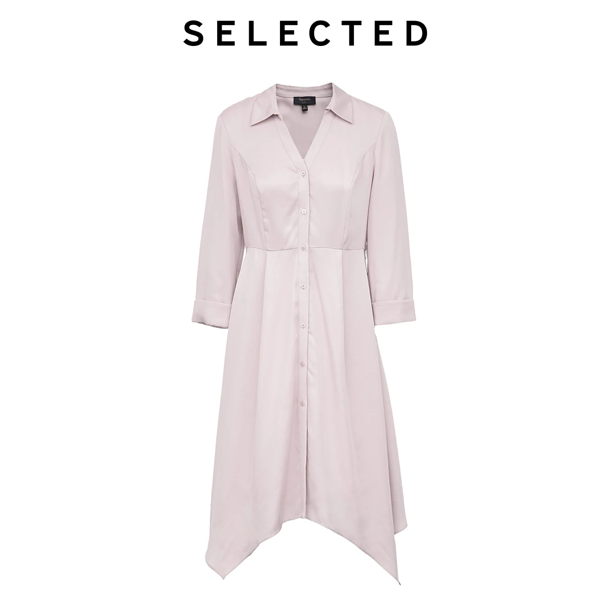 Женское приталенное однотонное платье SELECTED | Женская одежда