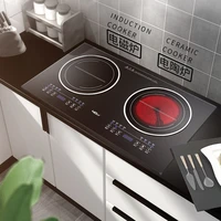 household electric induction cookerradiant cooker double burner 2 in 1 desk typeembedded dual use water proof design cooktop