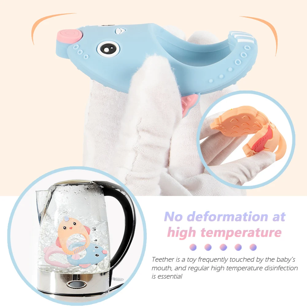 

Cute Animal Cartoon Shape Teether Baby Kid Silicone Molar Toy