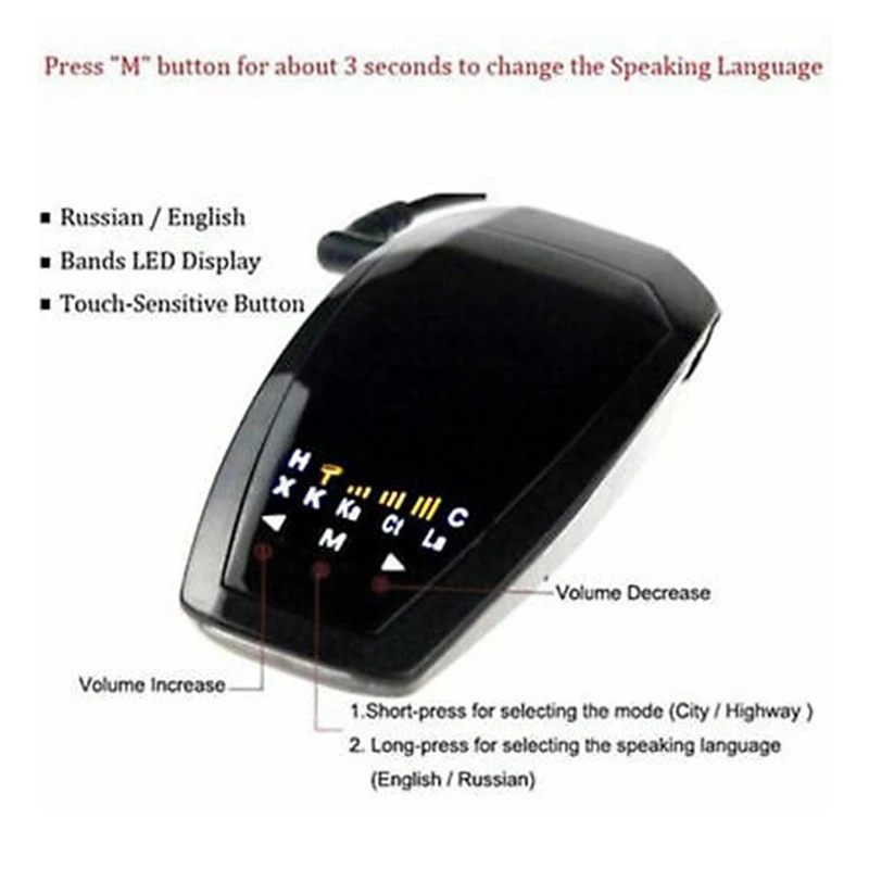 Car Radar- Detector VB Speedometer Mobile with Touch-Sensitive Button LED Display | Автомобили и мотоциклы