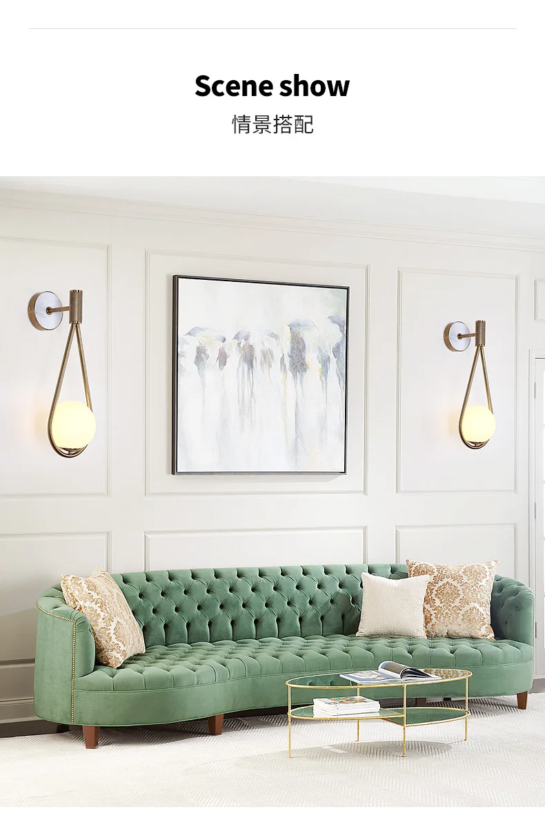 

Postmodern Sitting Room Metal Wall Lamp Contracted Originality Individual Character Dining-room Bedroom Head gGass Ball Lamp
