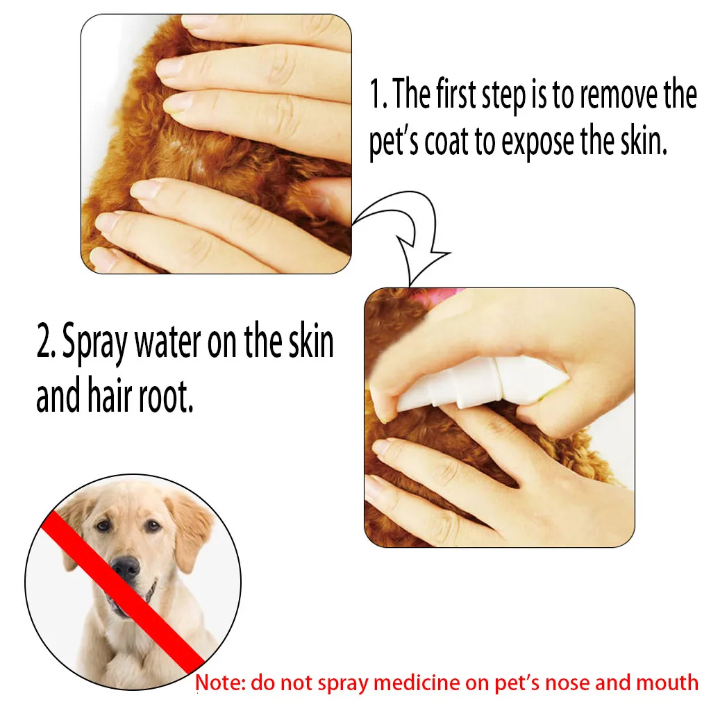 Кошек собак спрей для тела защита от УФ рельеф блох клещей туман вши блохи грибов