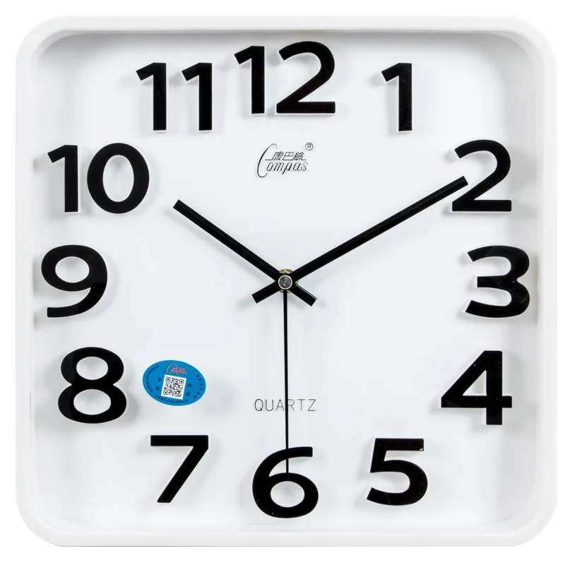Большие настенные часы с современным дизайном бесшумные стоячие квадратные