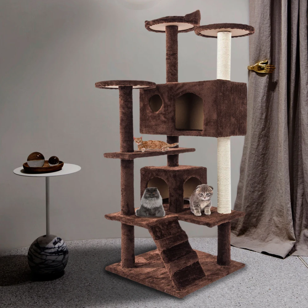 

Fast Domestic Delivery Pet Cat Tree Tower Condo House Scratcher Post Toy for Cat Kitten Cat Jumping Toy with Ladder Playing Tree