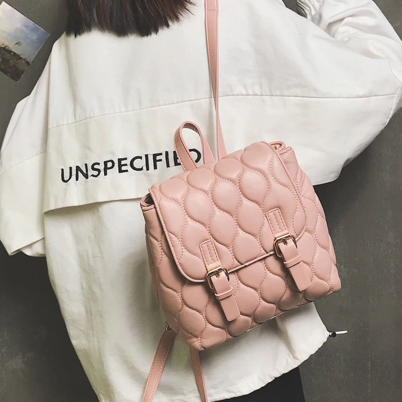 

Женский рюкзак, новый модный Повседневный женский рюкзак из искусственной кожи для подростков, школьная сумка, однотонный маленький рюкзак