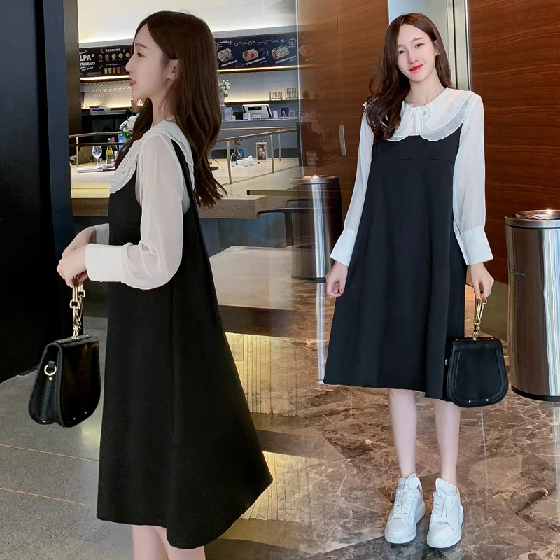 2019 Новое Брендовое весеннее платье для беременных женское короткое шифоновое