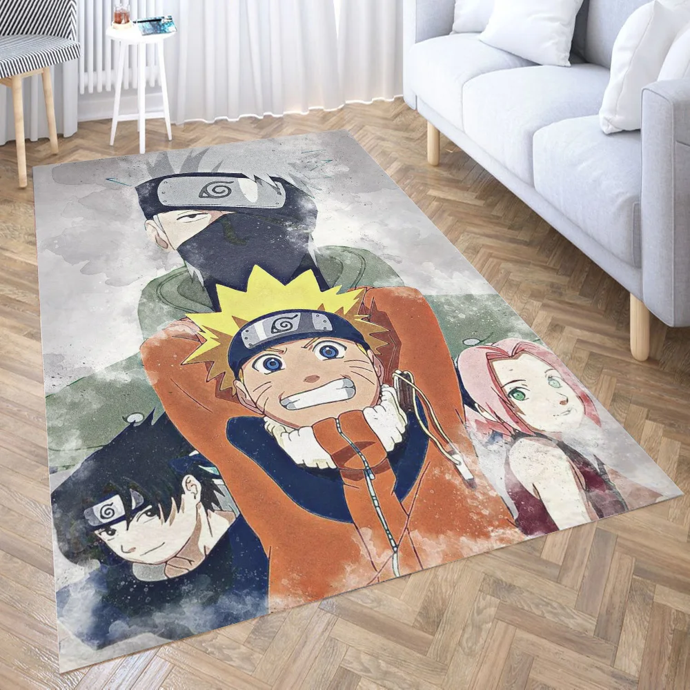 Nar-uto Kakashi Sasuke Carpet for Living Room 3D Hall Furniture Floor Mat Bath Anime Area Rug Teenager Bedroom Decora