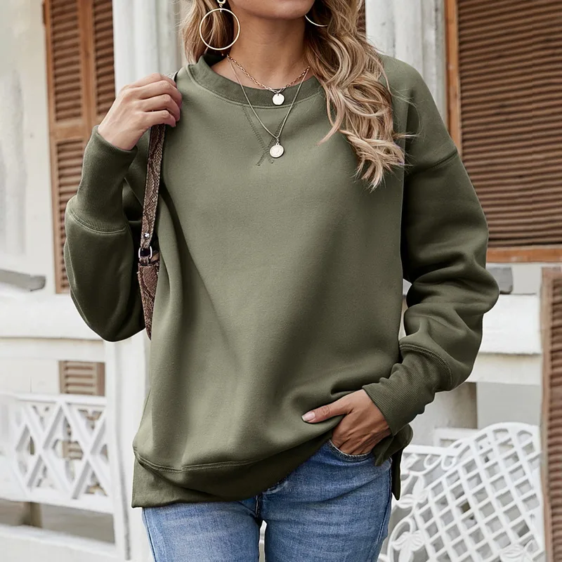 

Woman's Hoodies y2k Sweatshirts 2021Autumn Oversized Tops kawaii Fleece O-Neck Pullover Plus Velvet Padded Sweater Grunge Female