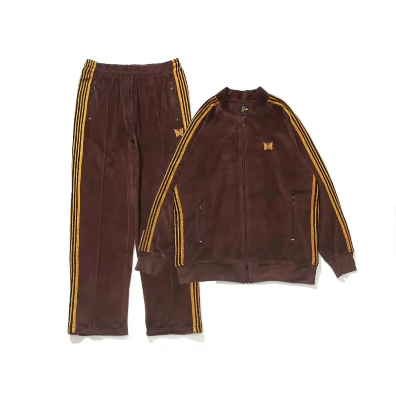 

2020FW бархатная куртка AWGE для мужчин и женщин 1:1 Высококачественная модная куртка с вышивкой-бабочкой