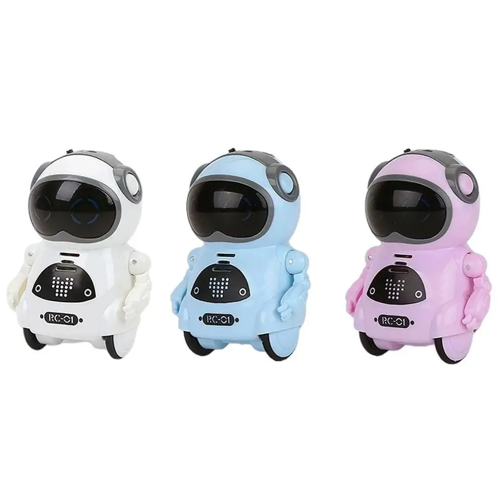 

Mini Robot Toys Gift Interactive Dialogue Voice Recognition Record Singing Dancing Conversation Intelligent Pocket RC Robot