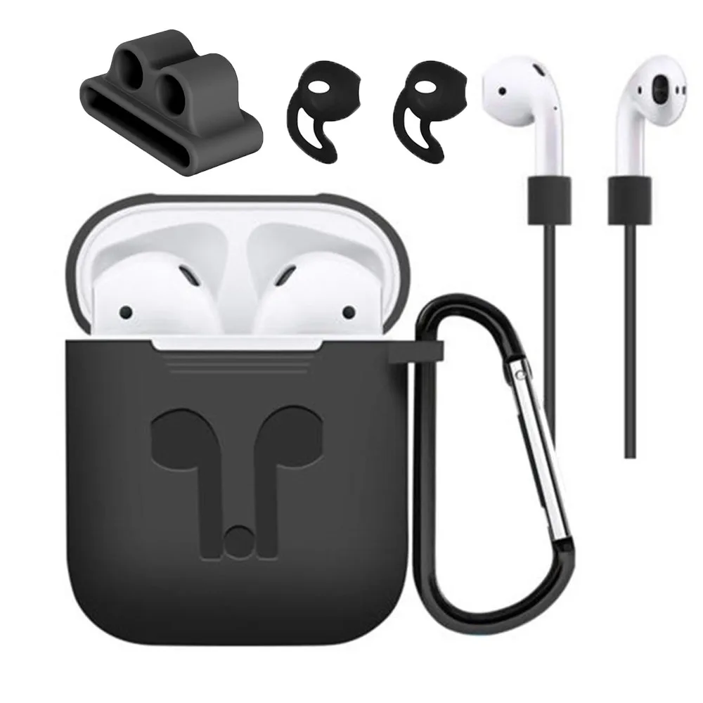 Аксессуары для airpods, силиконовый чехол, чехол для наушников, чехол, анти потеря, ремешок, держатель, наушники, карабин, пряжка, упаковка из 5 штук