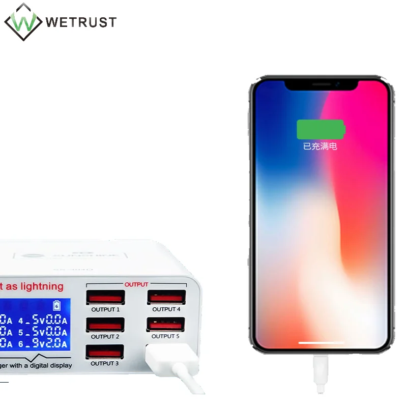 SUNSHINE SS 304Q 6 портов USB быстрая зарядка 3 0 цифровой дисплей Быстрая устройство для