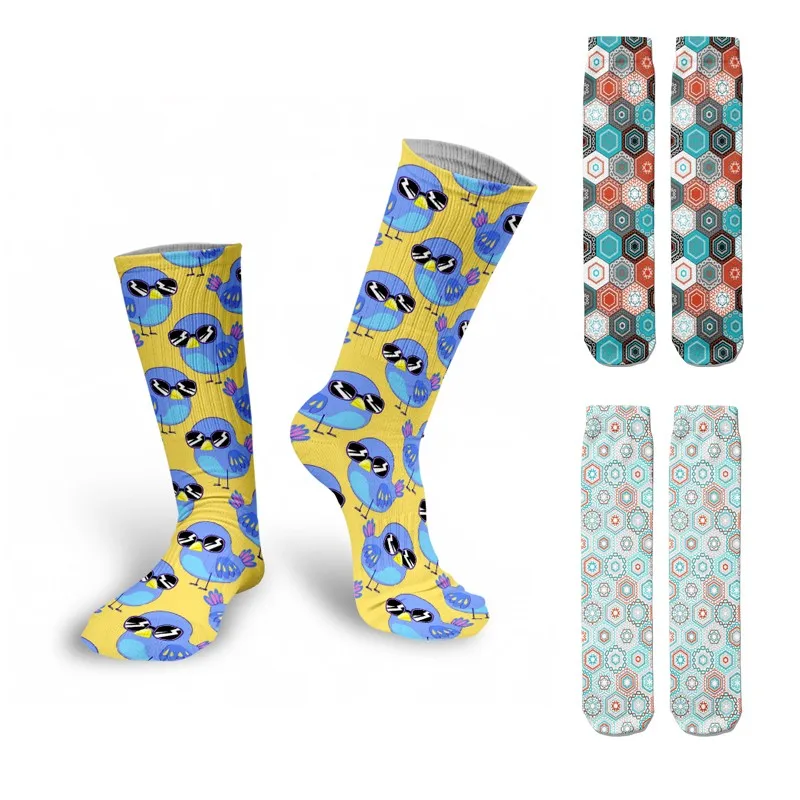 

Fashion Women's Personality Little Bird Pattern Socks Men's Funny Socks Cartoon Casual Skarpety High Quality Socks