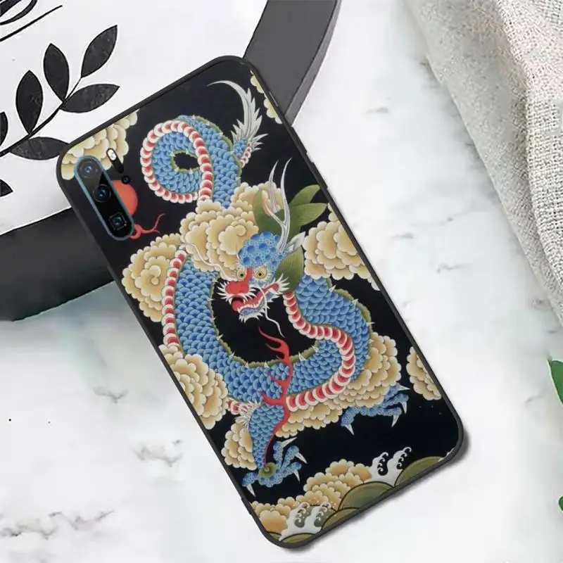 

Drago tatuaggio giapponese Phone Case For Huawei honor Mate P 10 20 30 40 i 9 8 pro x Lite smart 2019 nova 5t