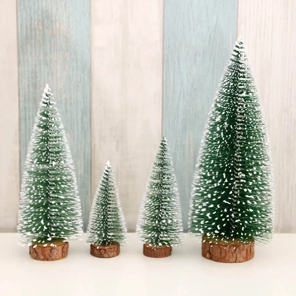 

DIY Trees Mini Desktop Artificial Crafts Snow Gifts Cedar Ornaments New Christmas Santa Landscape Kids Decoration Home Pine