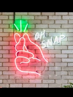 neon sign oh snap vintage neon sign hand gesture beer bar pub handcrafted neon signs for room window home custom iconic sign art