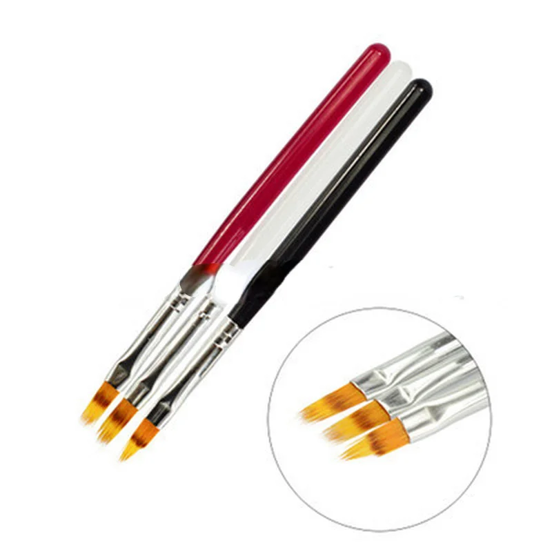 

1Pcs Nail Brush Serrated Gradient Blending Pen Plaid Lace Pen Wood Handle Nylon Hair Soft Professional Nails Manicure Decor Tool