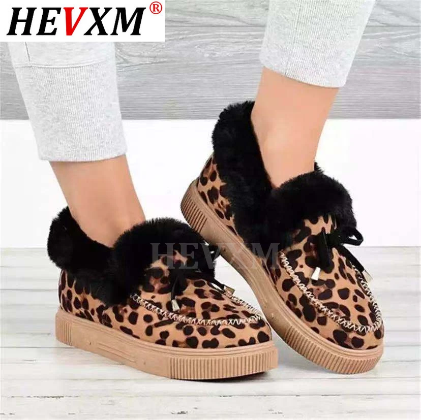 

Plus Size 35-43 New Fashion Women Snow Boots Comfortable Winter Warm Casual Platform Suede Punk Shoes Woman 2021
