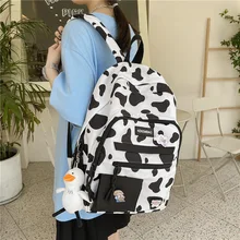 JOYPESSIE Fashion Women Rucksack Cow Print Girl Waterproof Backpack Kawaii College Bookbag Laptop Bagpack Female Travel Mochila