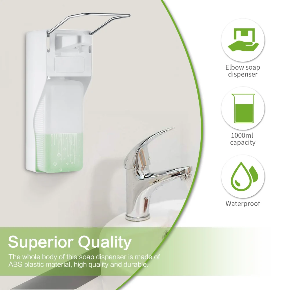 

1000ml Capacity Automatic Soap Dispenser Touchless Sensor Hand Sanitizer Detergent Dispenser Wall Mounted For Bathroom Kitchen