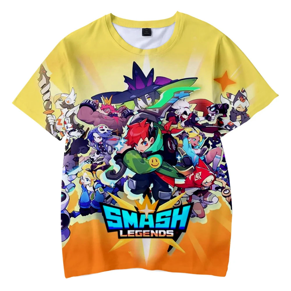 

Game Smash Legends Tshirt Unisex 3D O-Neck Women Men's Tshirt Summer Short Sleeve Harajuku Streetwear Fashion Clothes