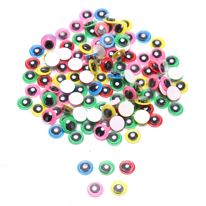 100 шт 8 мм Самоклеящиеся глаза для аксессуары в виде мишки мягкие игрушки