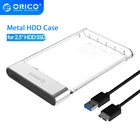 Чехол ORICO для жесткого диска 2,5 дюйма, SATA на USB 3,0, 5 Гбитс, 4 ТБ, металлический корпус для жесткого диска, прозрачный корпус для жесткого диска с поддержкой UASP