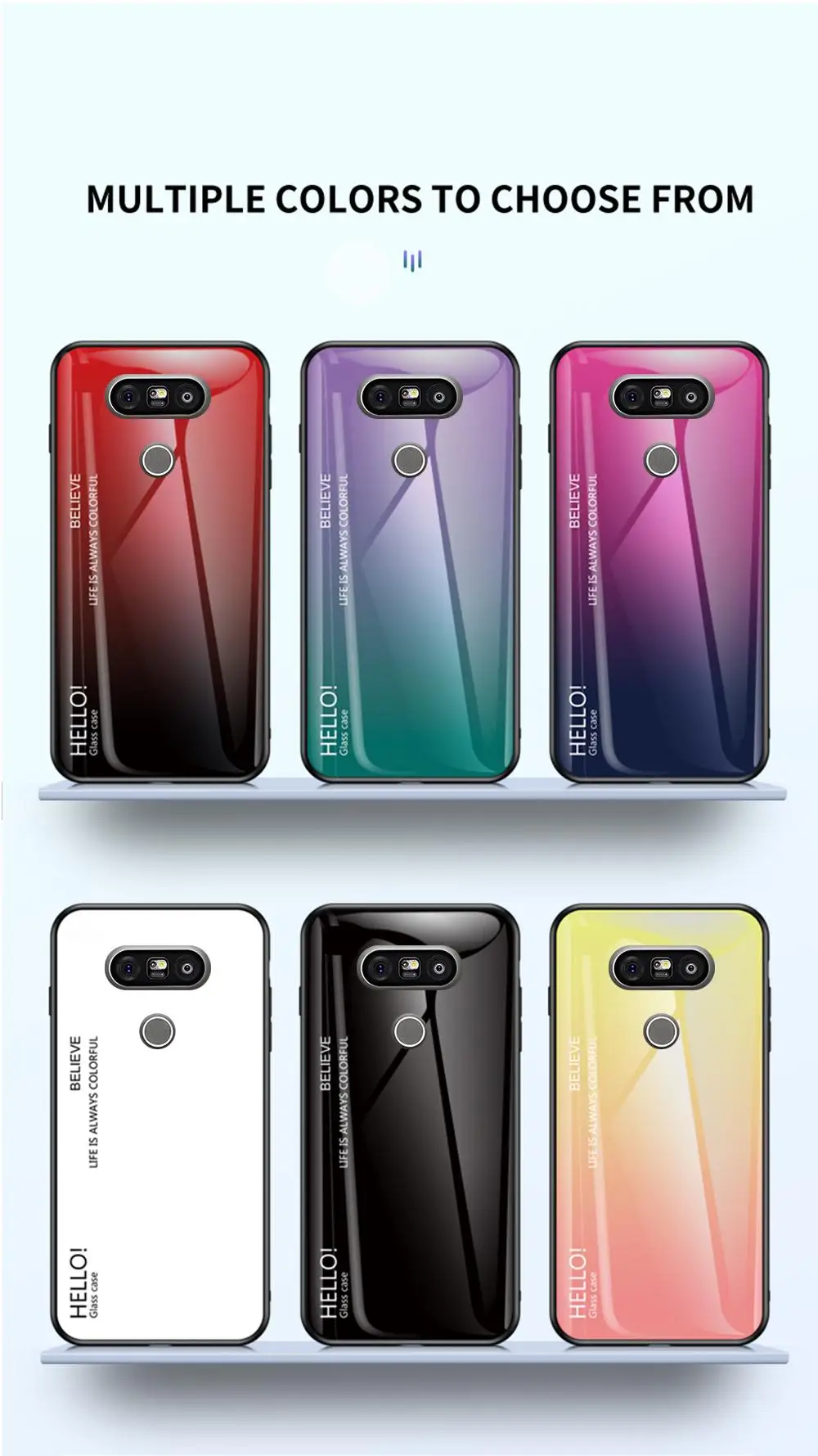 Чехол для телефона LG G8 G7 G6 G5 закаленное стекло противоударный чехол для LG G5 G6 G7 G8 градиентный цвет глянцевое стекло защитный чехол