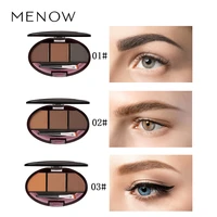 menow miele e438 three color eyebrow powder with double color eyeliner eyebrow brush thrush useful product hairl line powder
