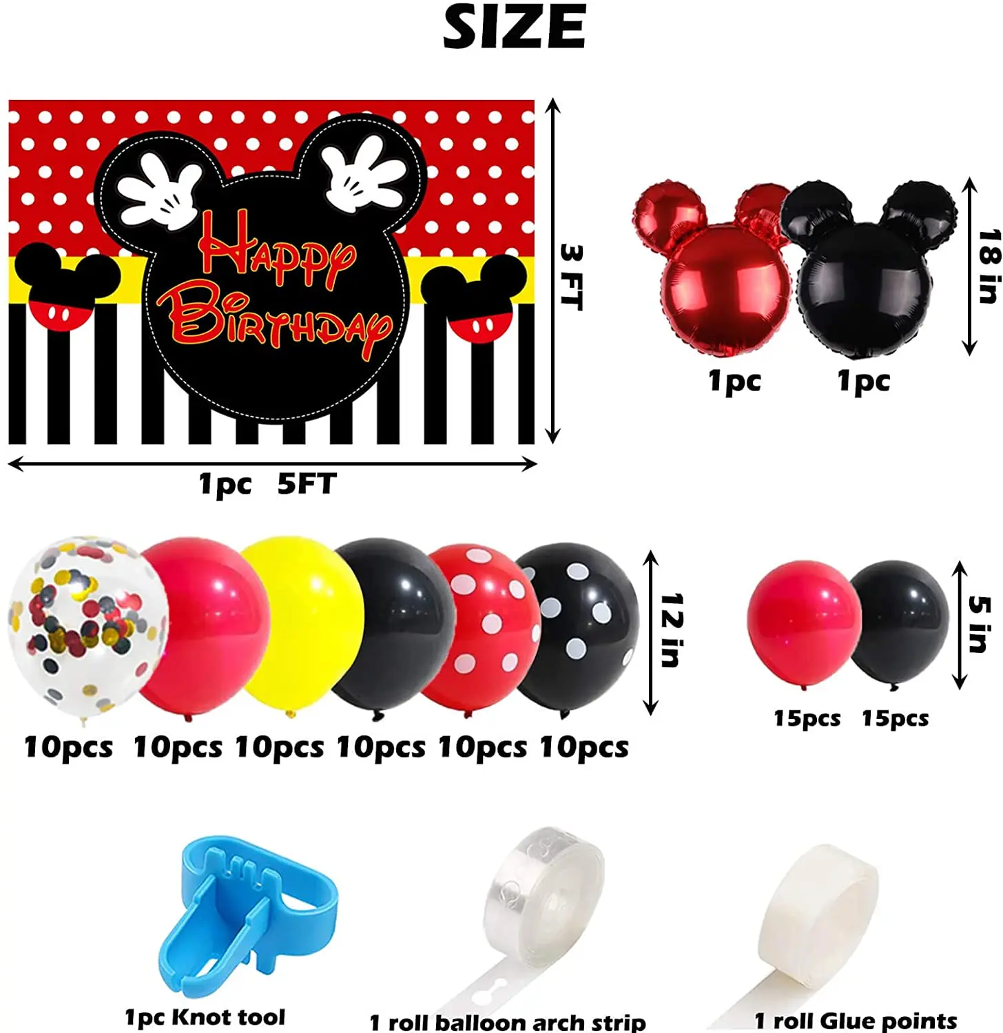 96 шт. украшения для вечерние в виде Микки Мауса | Дом и сад